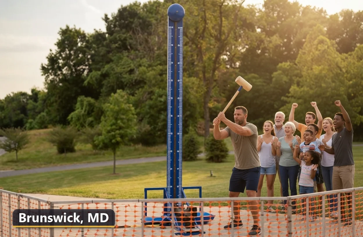 High striker carnival game rental in Brunswick, Maryland for field days, parties and events