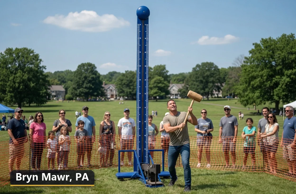 High striker carnival game rental in Bryn Mawr, Pennsylvania for field days, parties and events