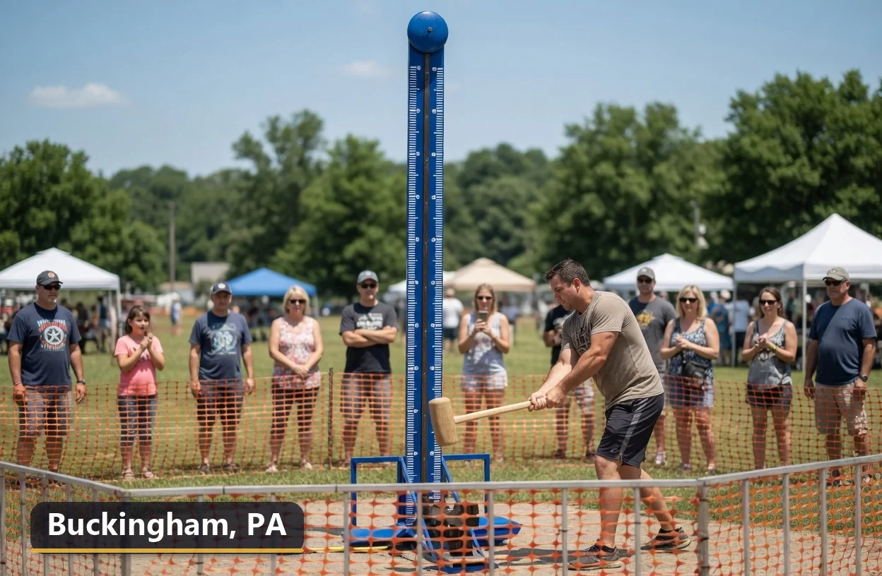High striker carnival game rental in Buckingham, Pennsylvania for field days, parties and events