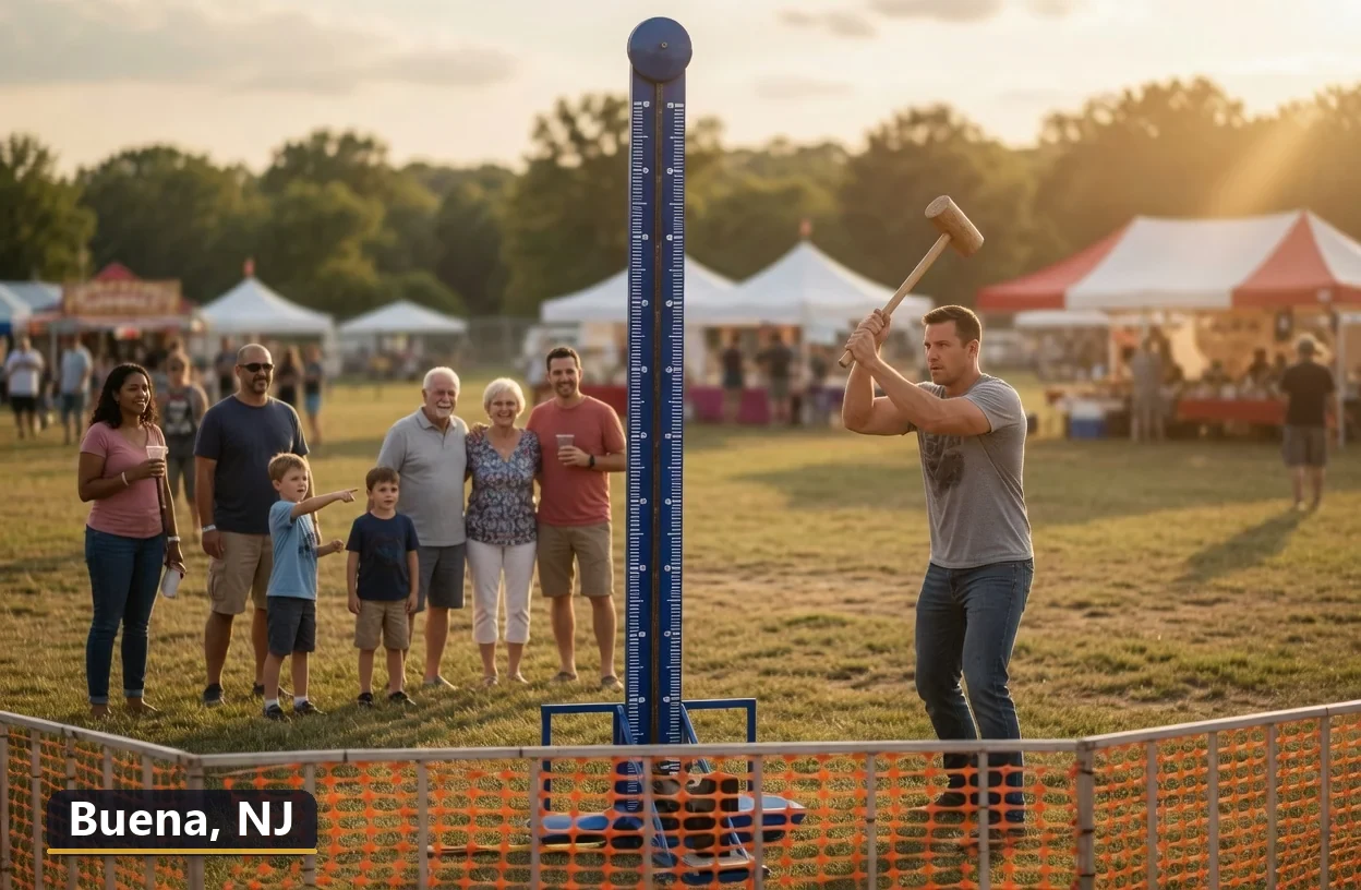 High striker carnival game rental in Buena, New Jersey for field days, parties and events