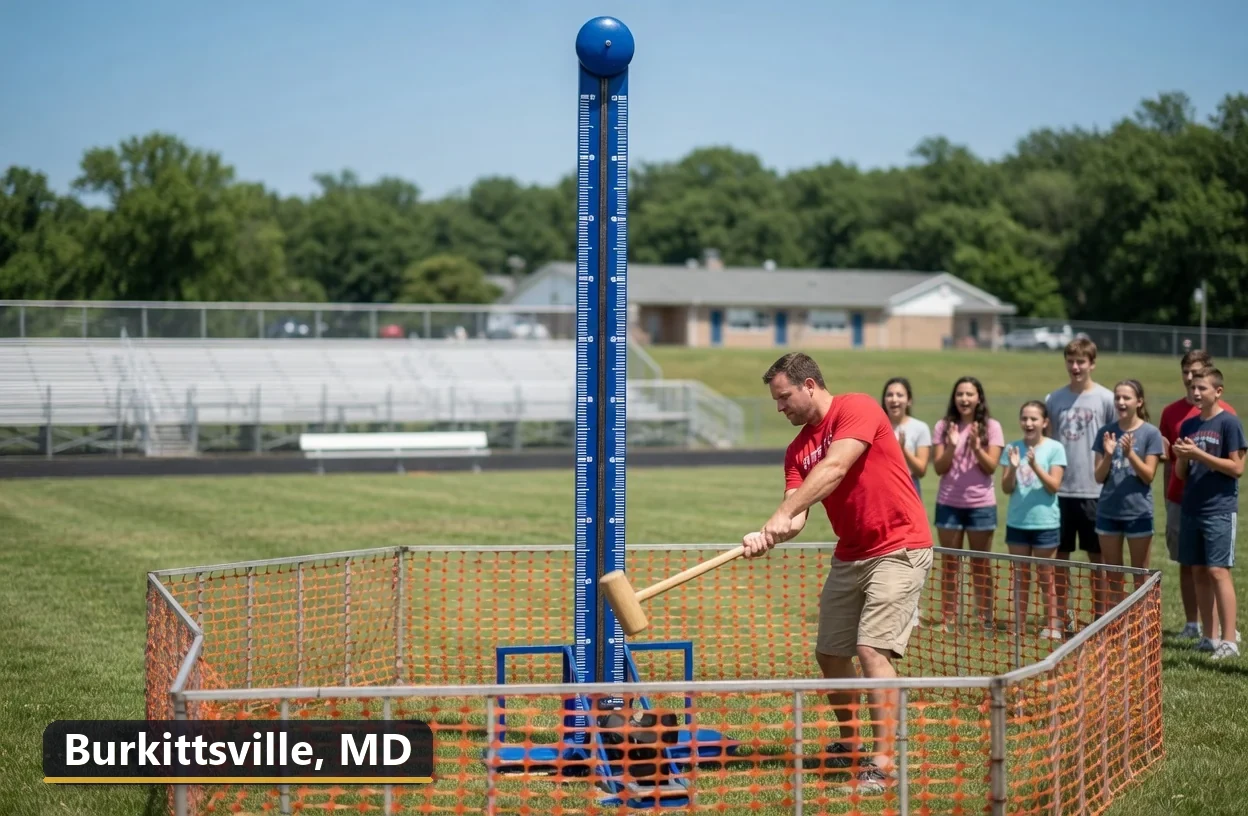 High striker carnival game rental in Burkittsville, Maryland for field days, parties and events