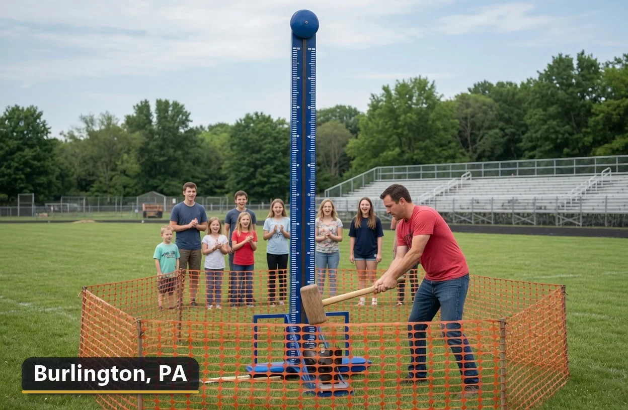 High striker carnival game rental in Burlington, Pennsylvania for field days, parties and events