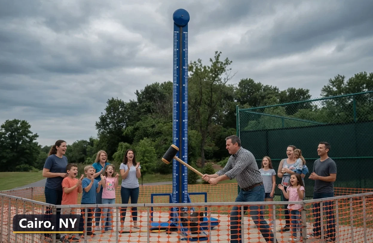 High striker carnival game rental in Cairo, New York for field days, parties and events