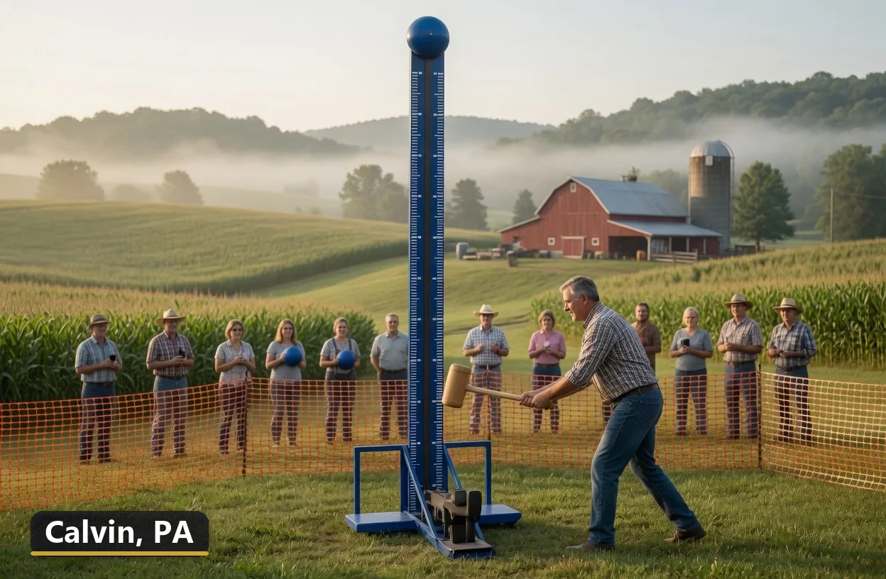 High striker carnival game rental in Calvin, Pennsylvania for field days, parties and events