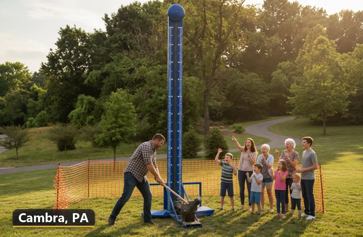 High striker carnival game rental in Cambra, Pennsylvania for field days, parties and events