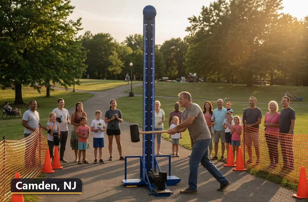 High striker carnival game rental in Camden, New Jersey for field days, parties and events