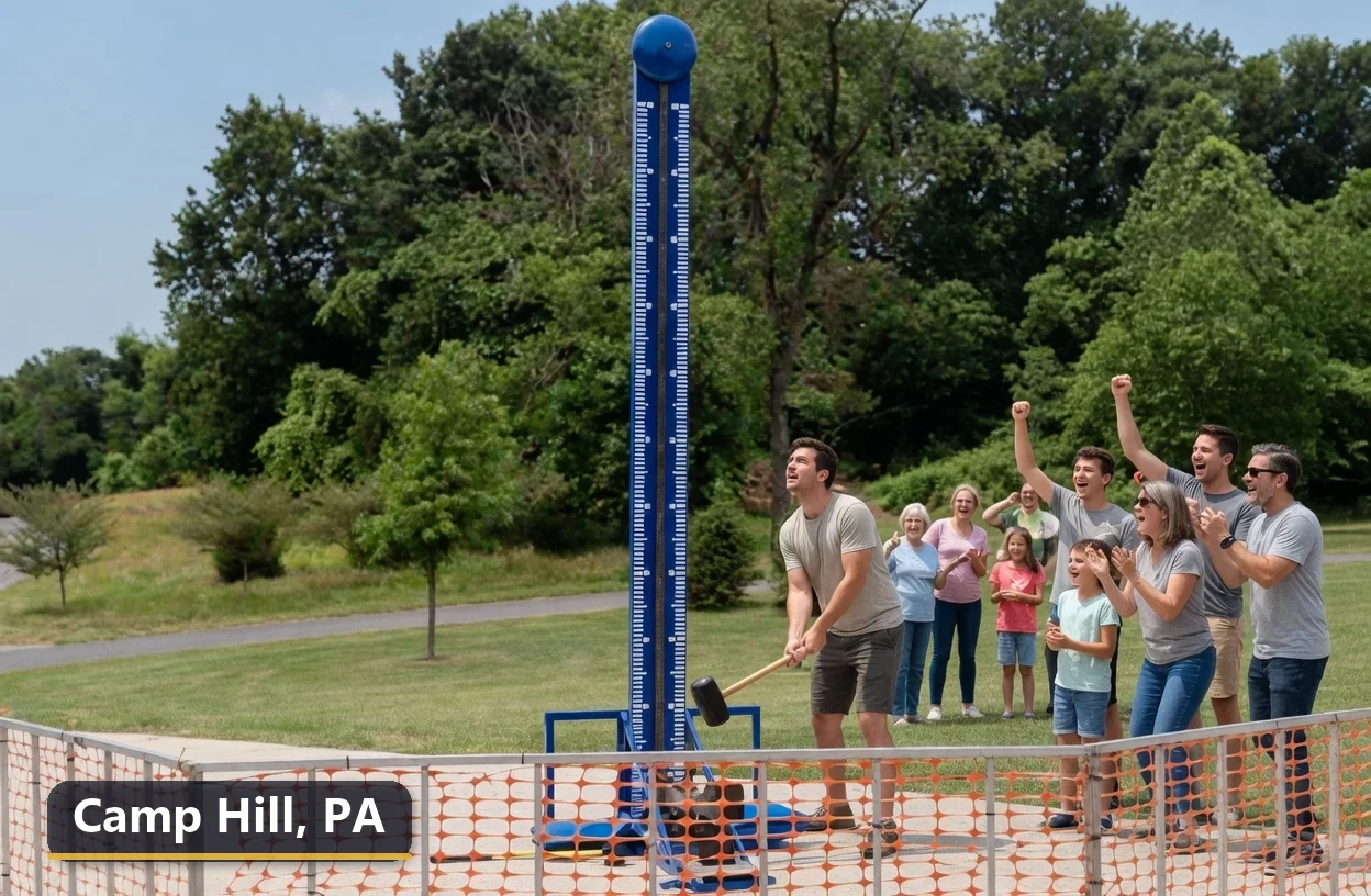 High striker carnival game rental in Camp Hill, Pennsylvania for field days, parties and events