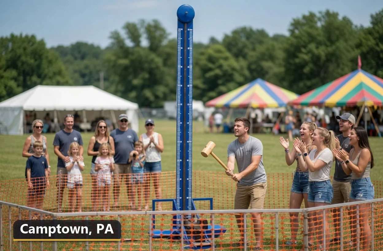 High striker carnival game rental in Camptown, Pennsylvania for field days, parties and events