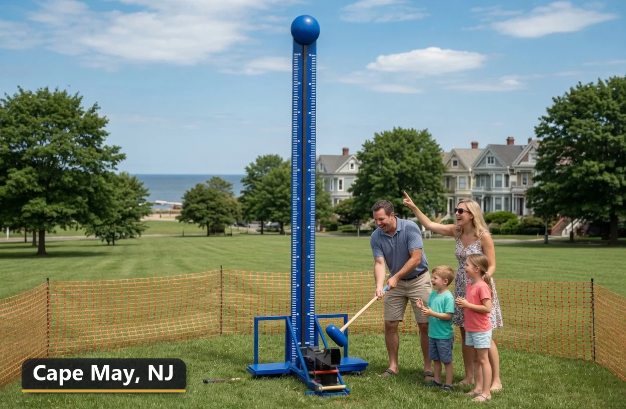 High striker carnival game rental in Cape May, New Jersey for field days, parties and events