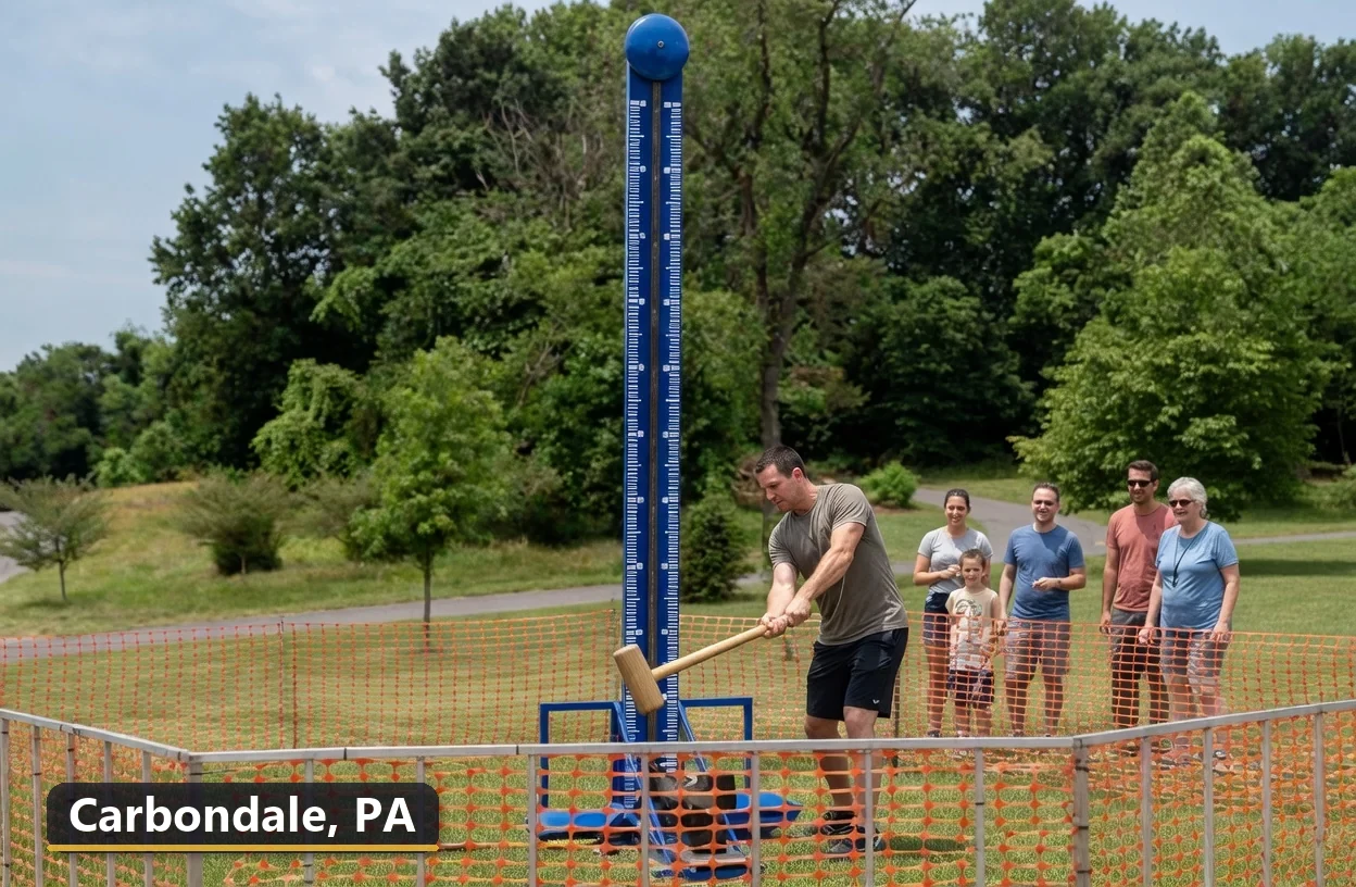 High striker carnival game rental in Carbondale, Pennsylvania for field days, parties and events