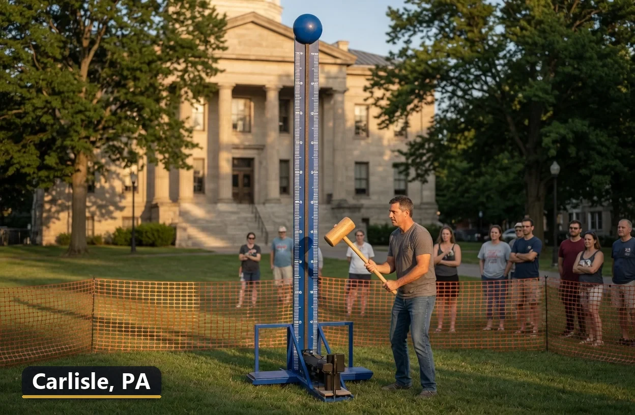 High striker carnival game rental in Carlisle, Pennsylvania for field days, parties and events