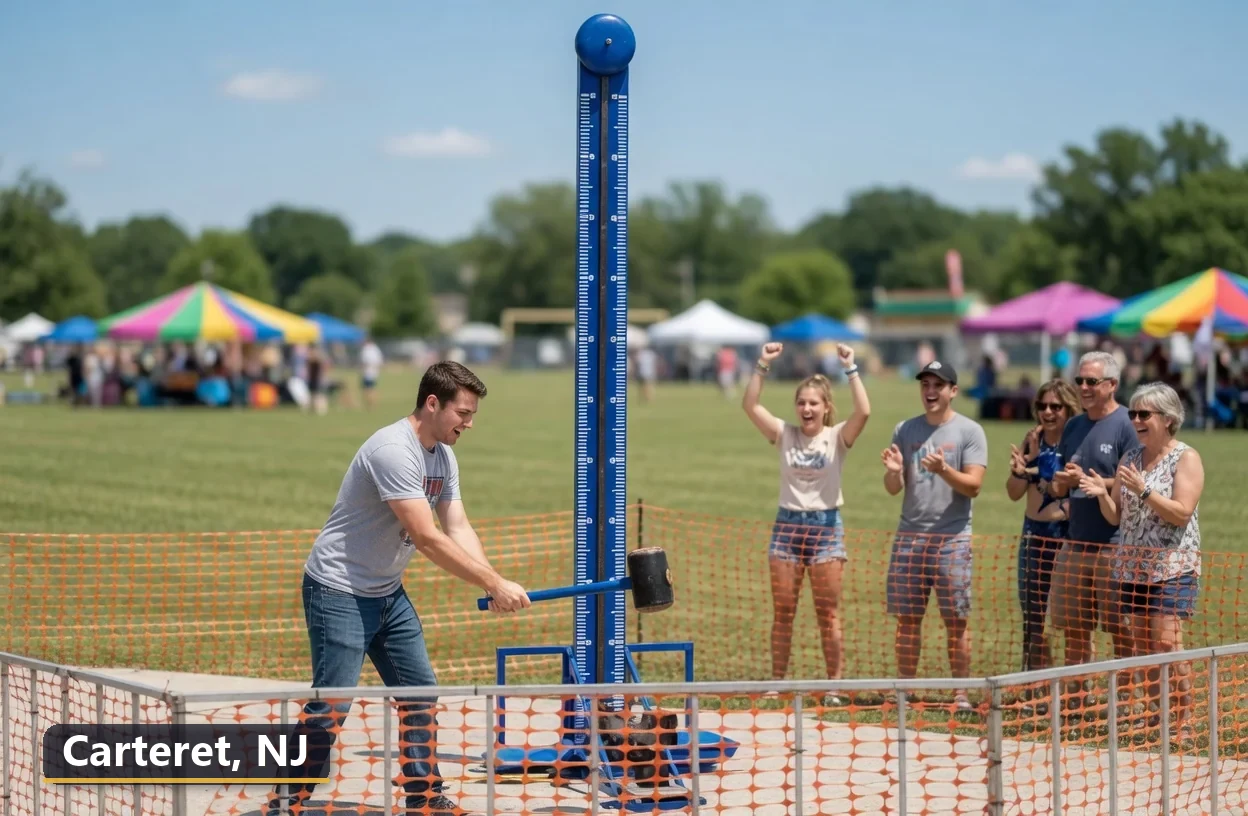 High striker carnival game rental in Carteret, New Jersey for field days, parties and events