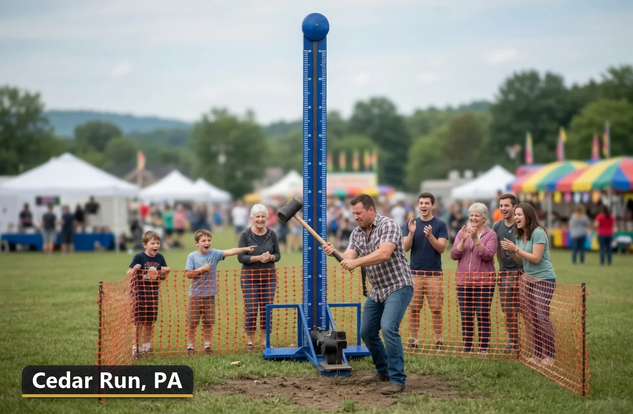 High striker carnival game rental in Cedar Run, Pennsylvania for field days, parties and events
