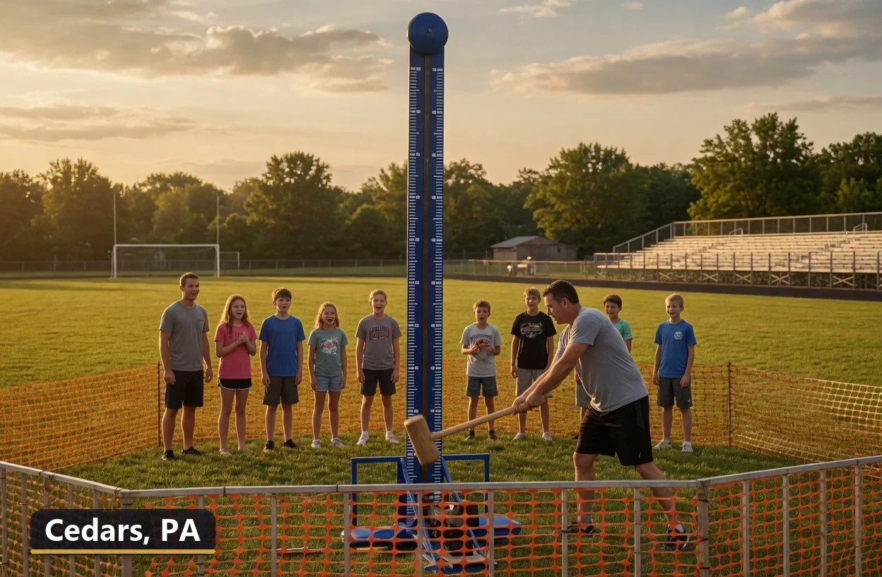 High striker carnival game rental in Cedars, Pennsylvania for field days, parties and events