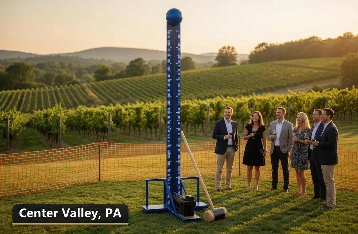 High striker carnival game rental in Center Valley, Pennsylvania for field days, parties and events
