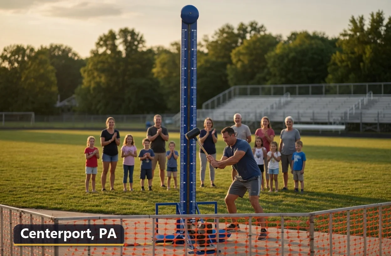 High striker carnival game rental in Centerport, Pennsylvania for field days, parties and events