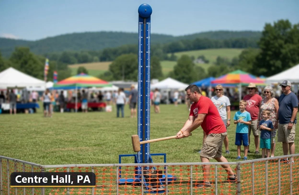 High striker carnival game rental in Centre Hall, Pennsylvania for field days, parties and events