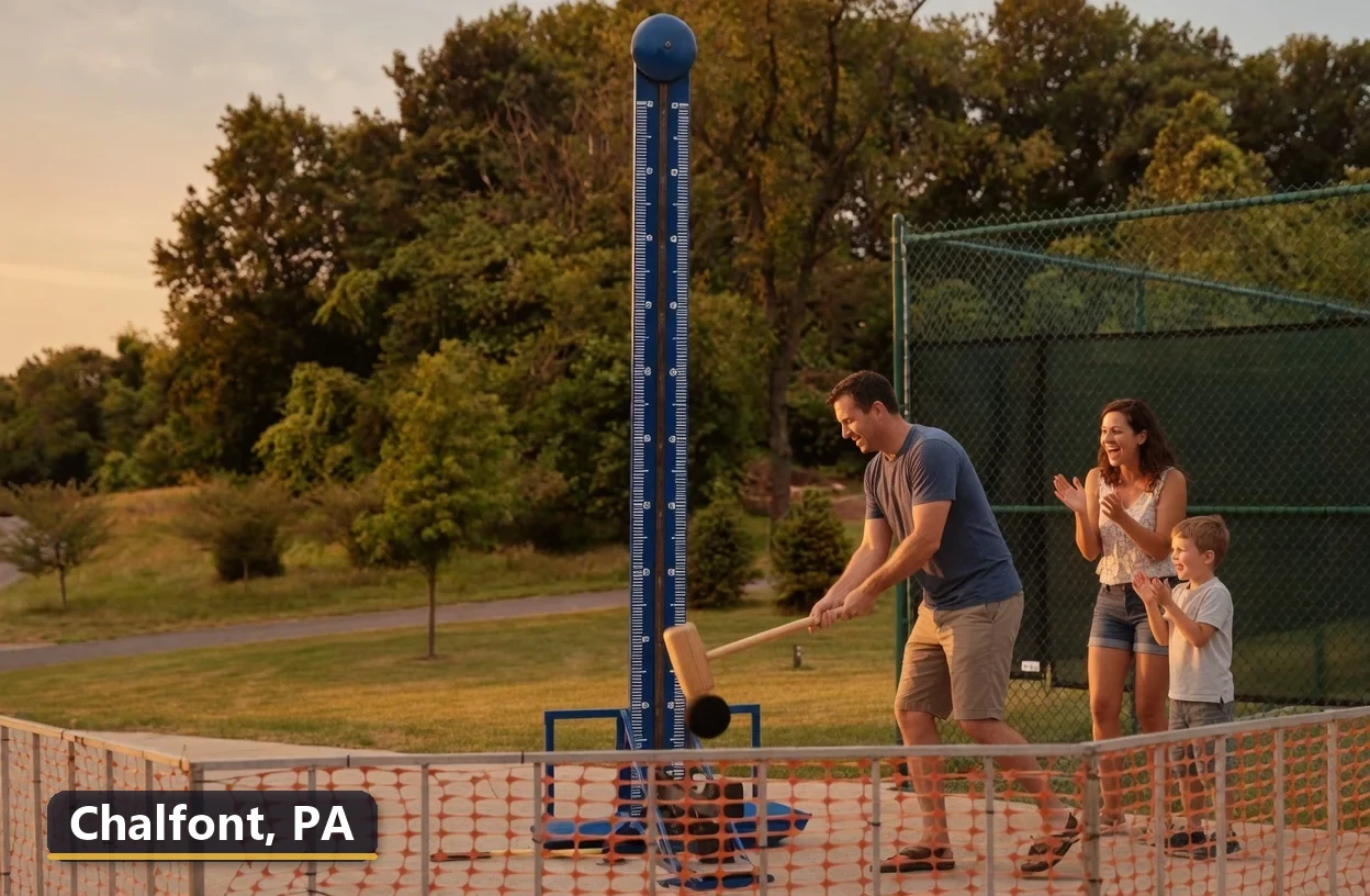 High striker carnival game rental in Chalfont, Pennsylvania for field days, parties and events