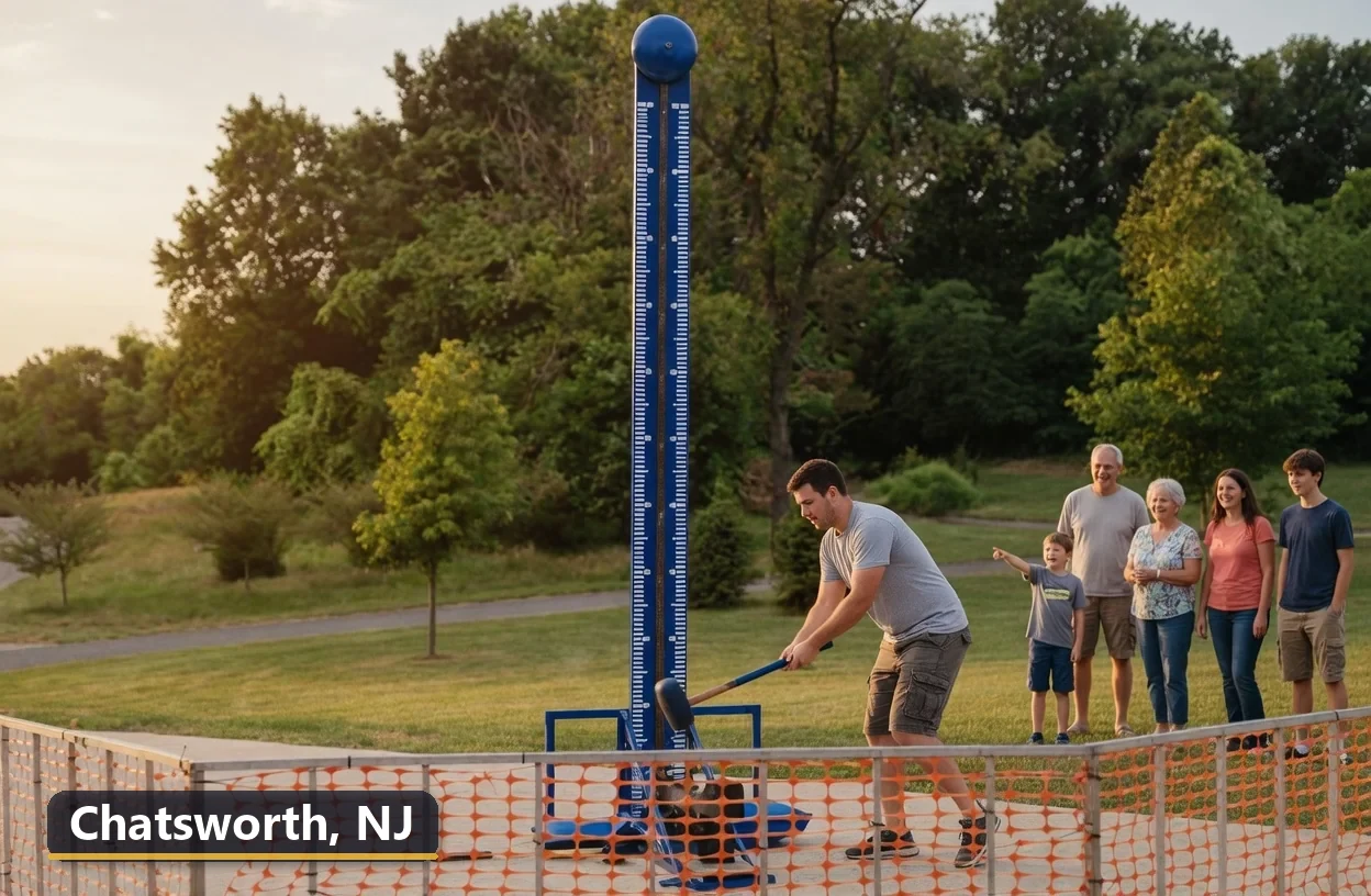 High striker carnival game rental in Chatsworth, New Jersey for field days, parties and events