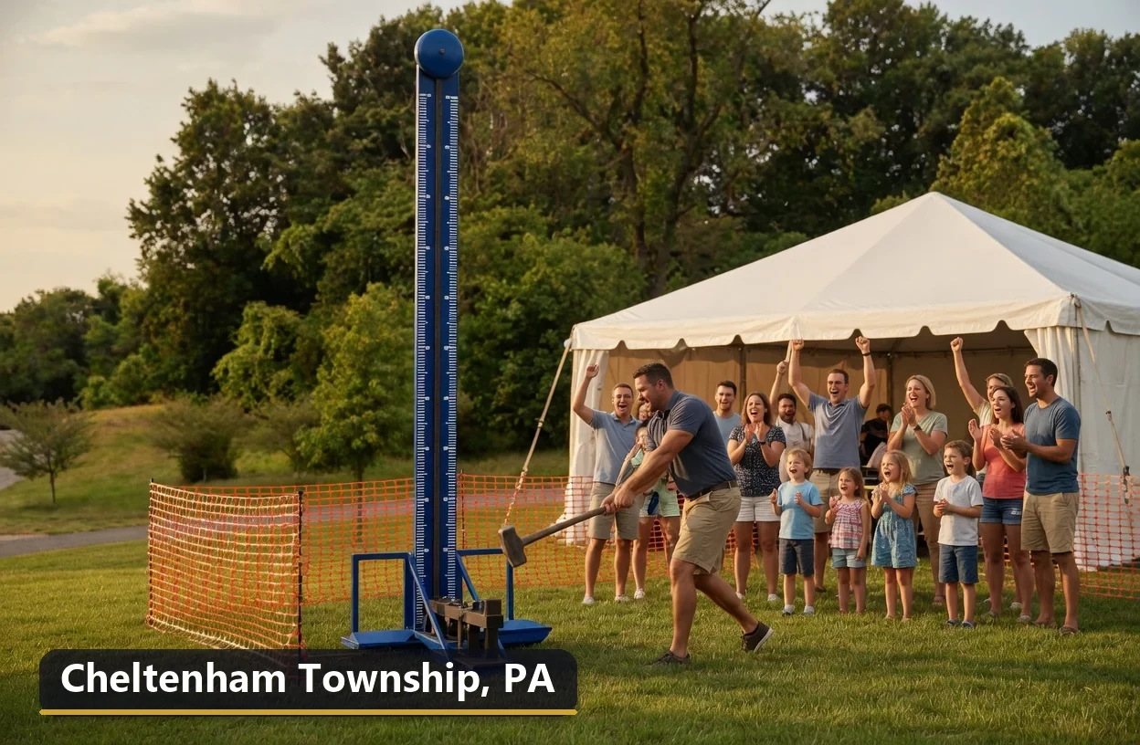 High striker carnival game rental in Cheltenham Township, Pennsylvania for field days, parties and events
