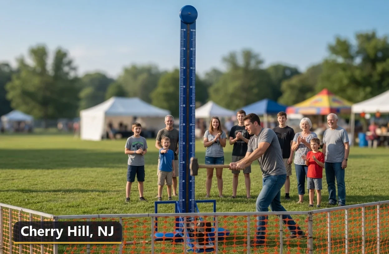 High striker carnival game rental in Cherry Hill, New Jersey for field days, parties and events