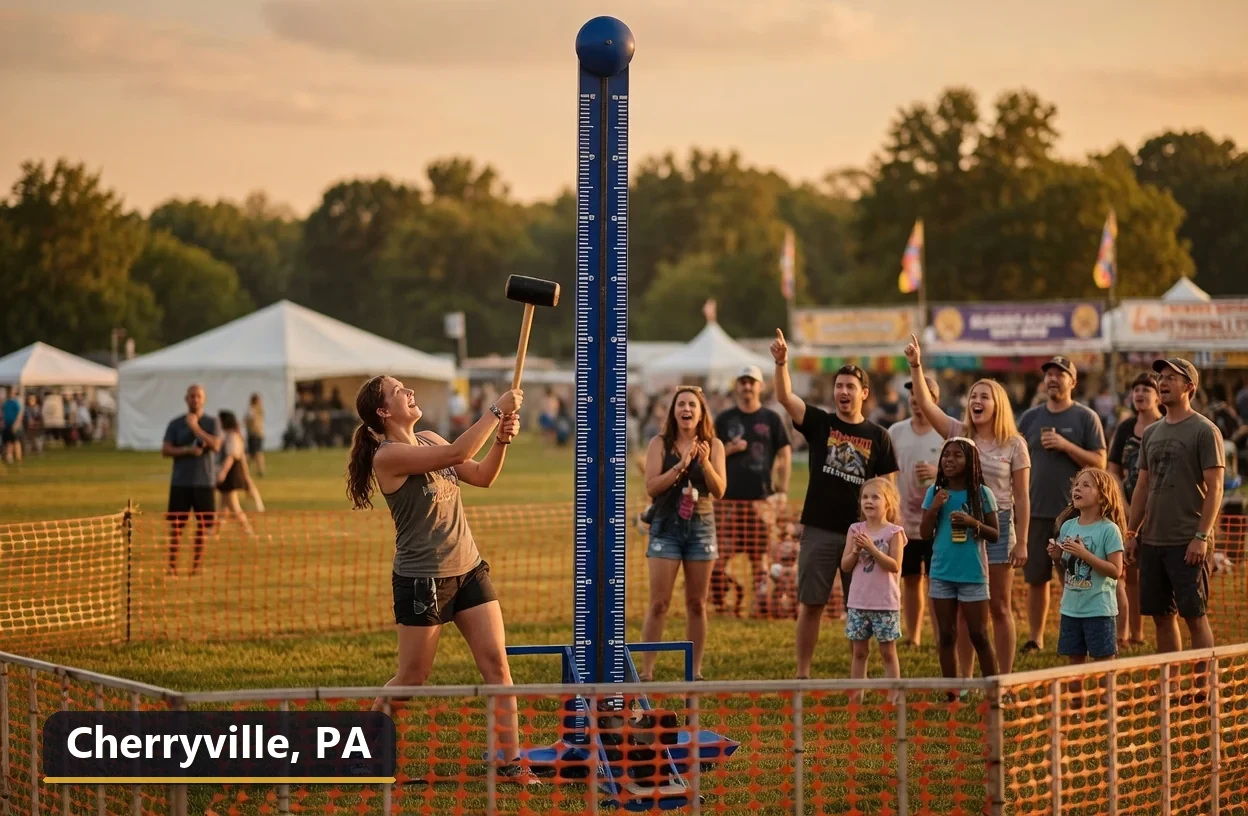 High striker carnival game rental in Cherryville, Pennsylvania for field days, parties and events