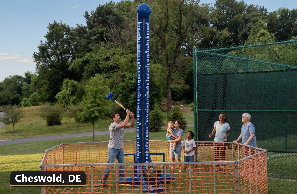 High striker carnival game rental in Cheswold, Delaware for field days, parties and events