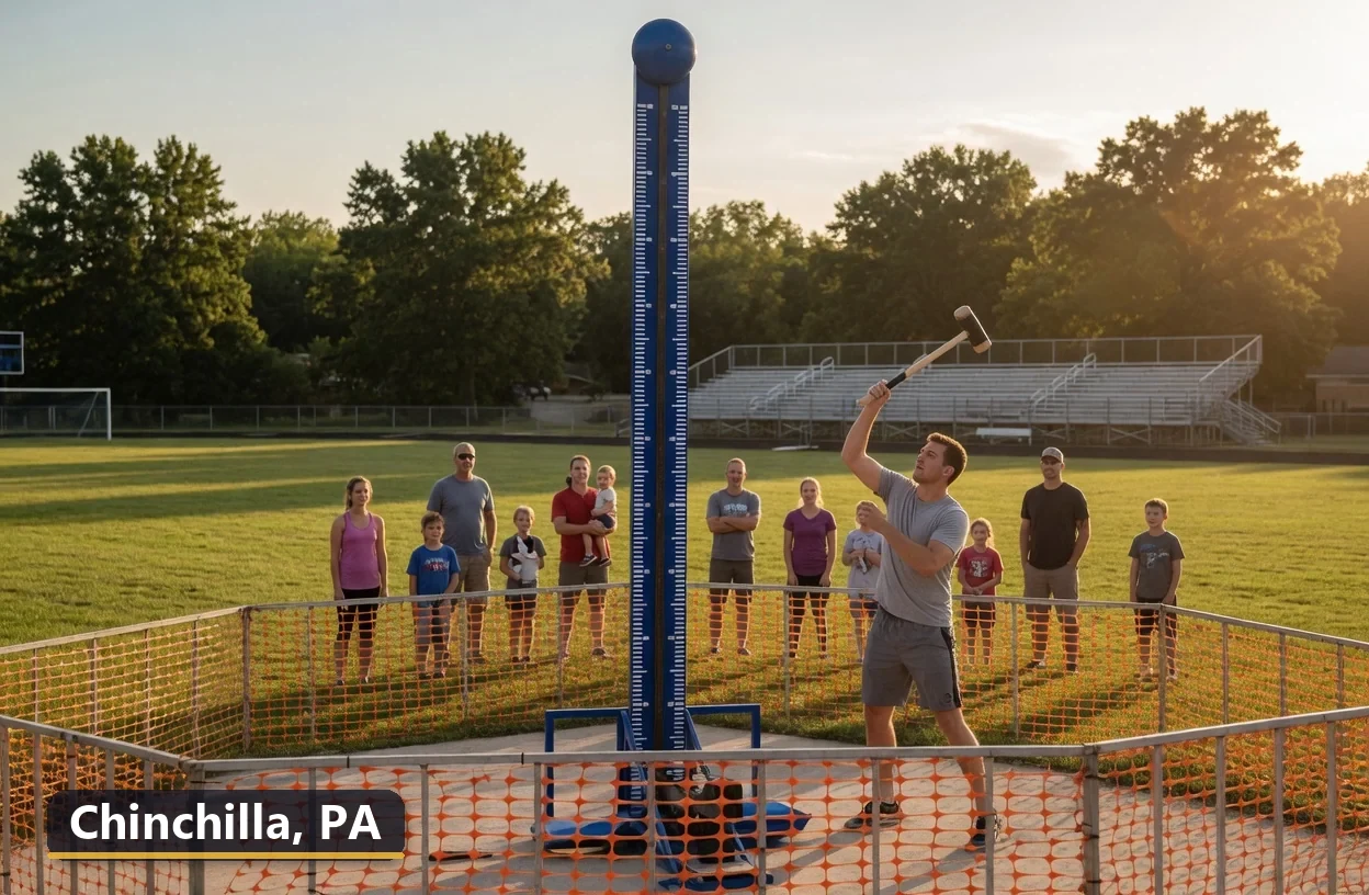 High striker carnival game rental in Chinchilla, Pennsylvania for field days, parties and events