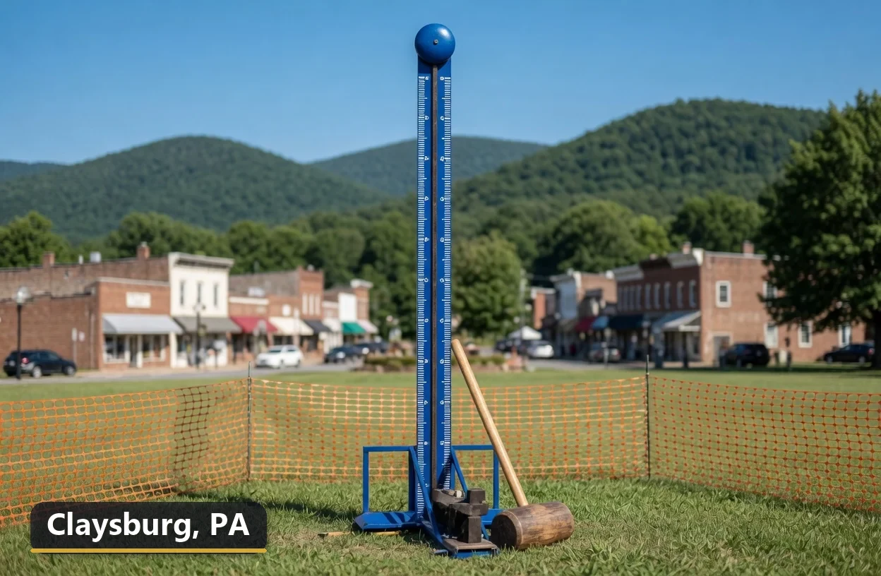High striker carnival game rental in Claysburg, Pennsylvania for field days, parties and events