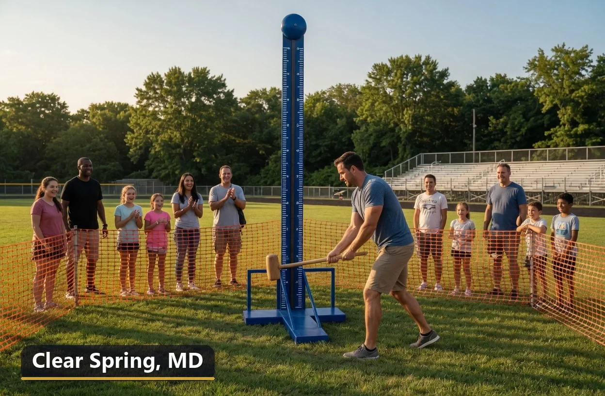 High striker carnival game rental in Clear Spring, Maryland for field days, parties and events