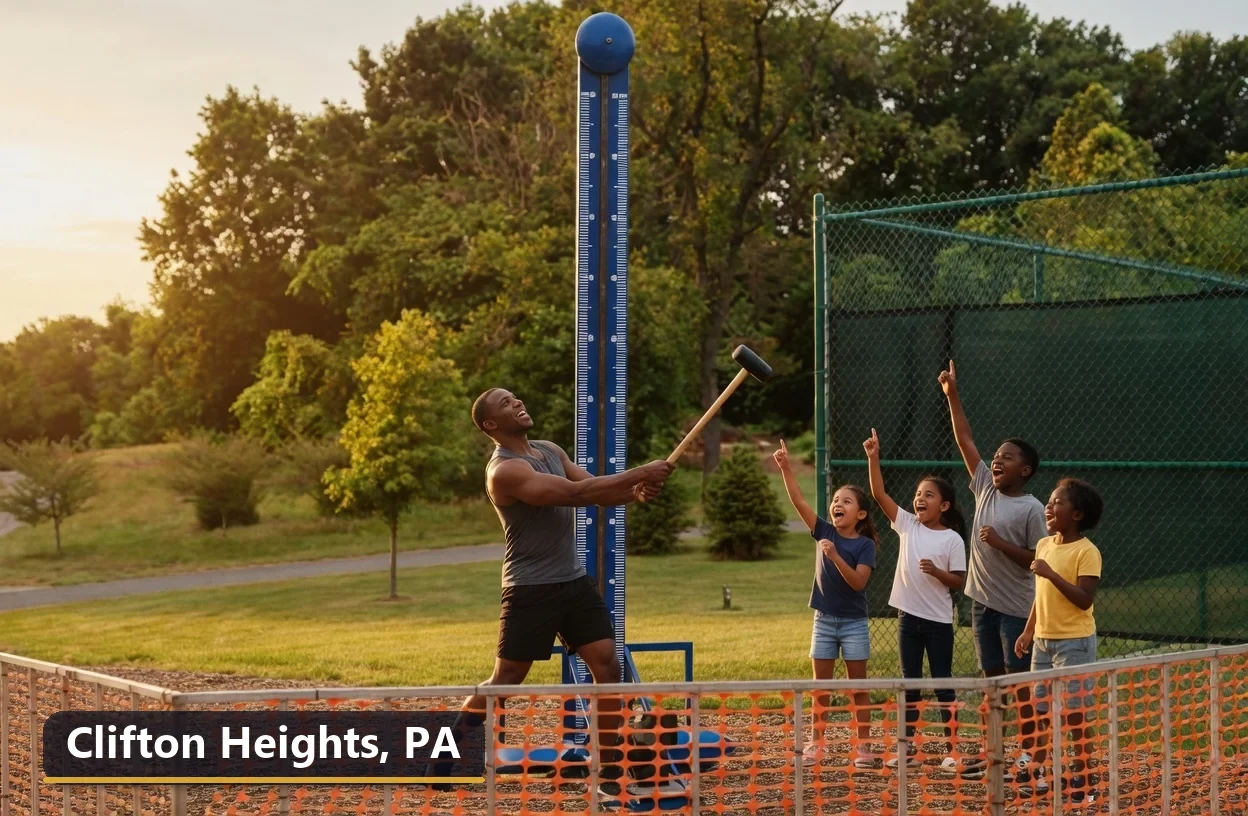 High striker carnival game rental in Clifton Heights, Pennsylvania for field days, parties and events