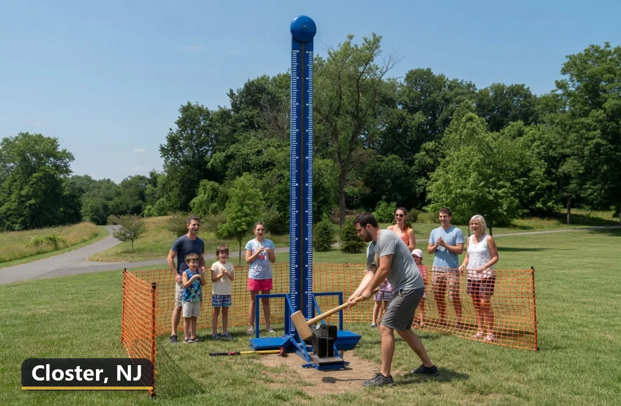 High striker carnival game rental in Closter, New Jersey for field days, parties and events