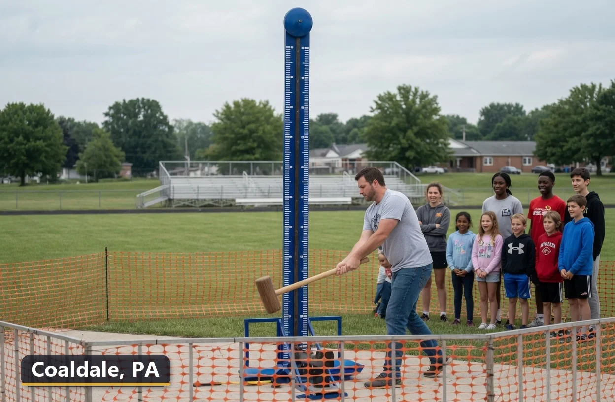 High striker carnival game rental in Coaldale, Pennsylvania for field days, parties and events