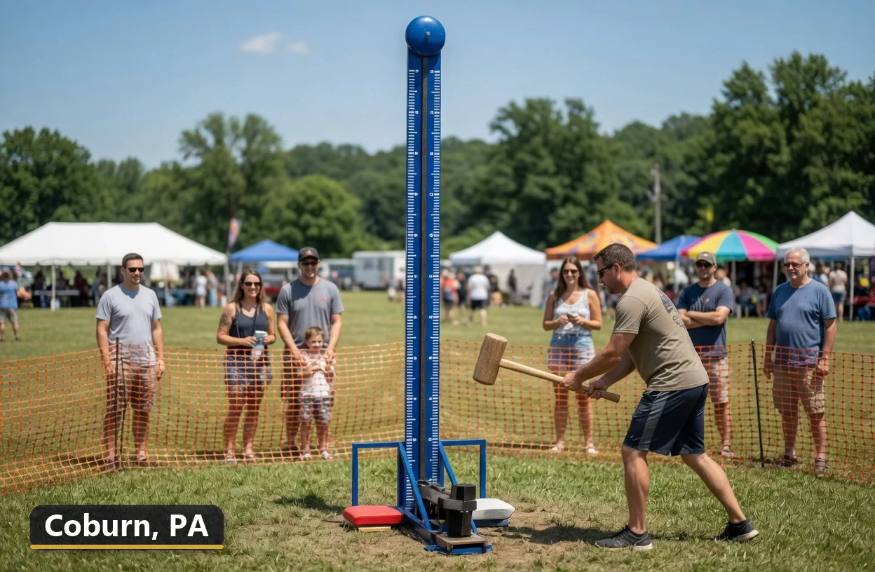 High striker carnival game rental in Coburn, Pennsylvania for field days, parties and events