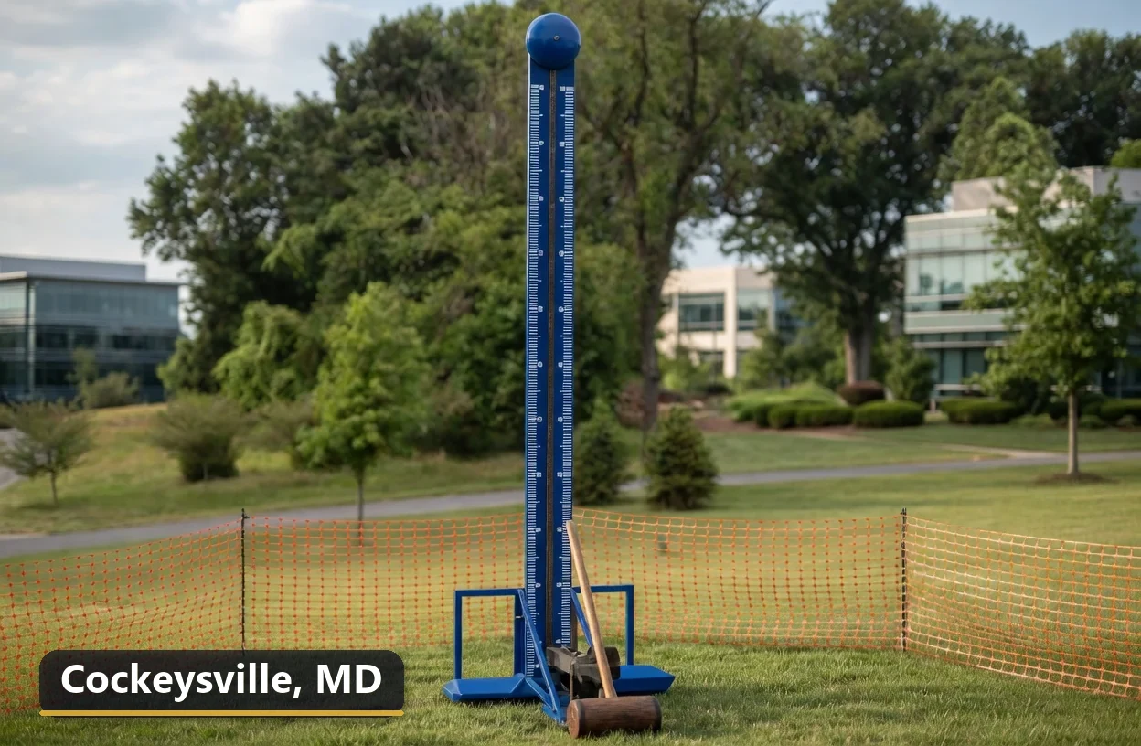 High striker carnival game rental in Cockeysville, Maryland for field days, parties and events