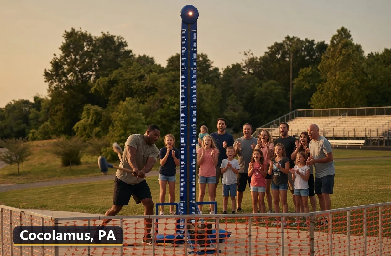 High striker carnival game rental in Cocolamus, Pennsylvania for field days, parties and events