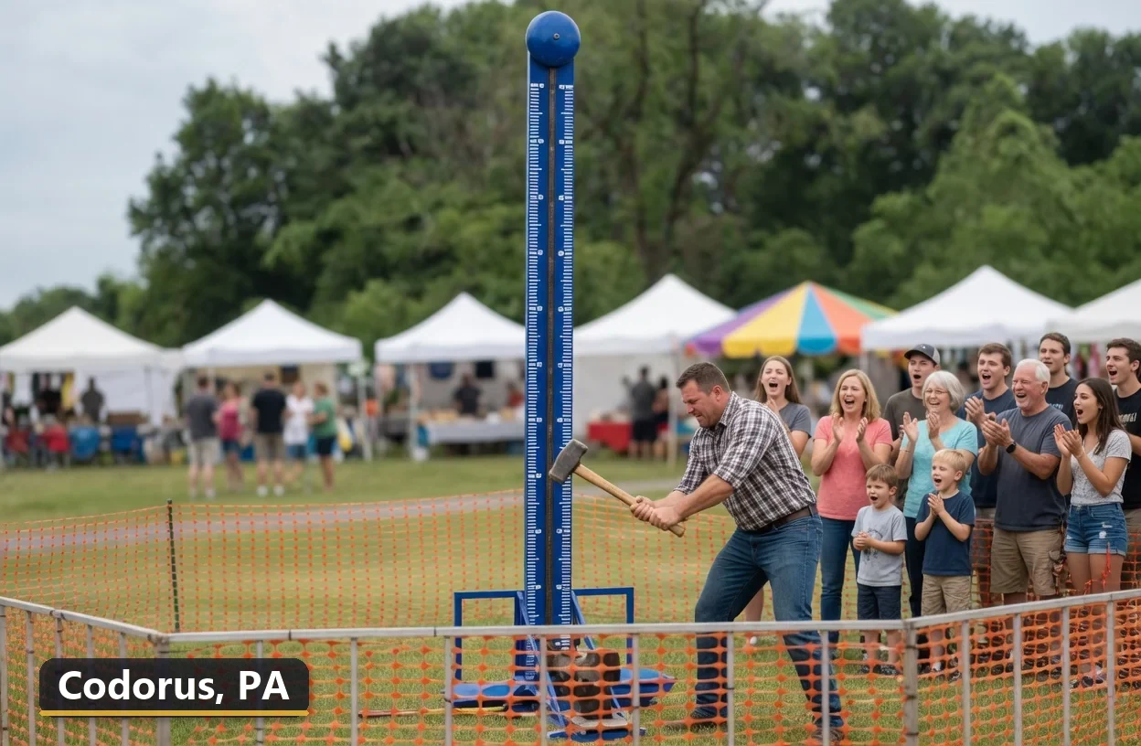 High striker carnival game rental in Codorus, Pennsylvania for field days, parties and events