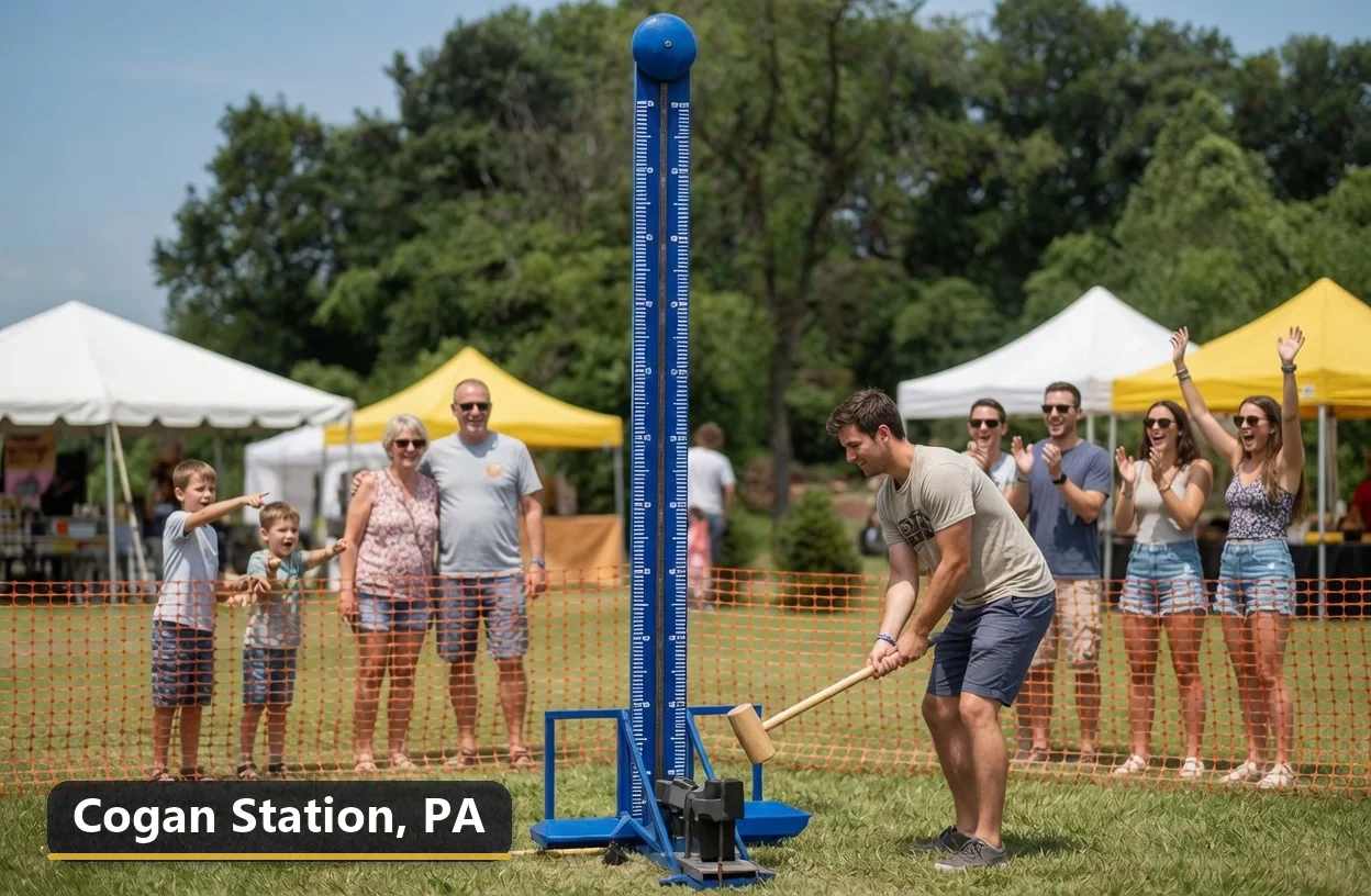 High striker carnival game rental in Cogan Station, Pennsylvania for field days, parties and events