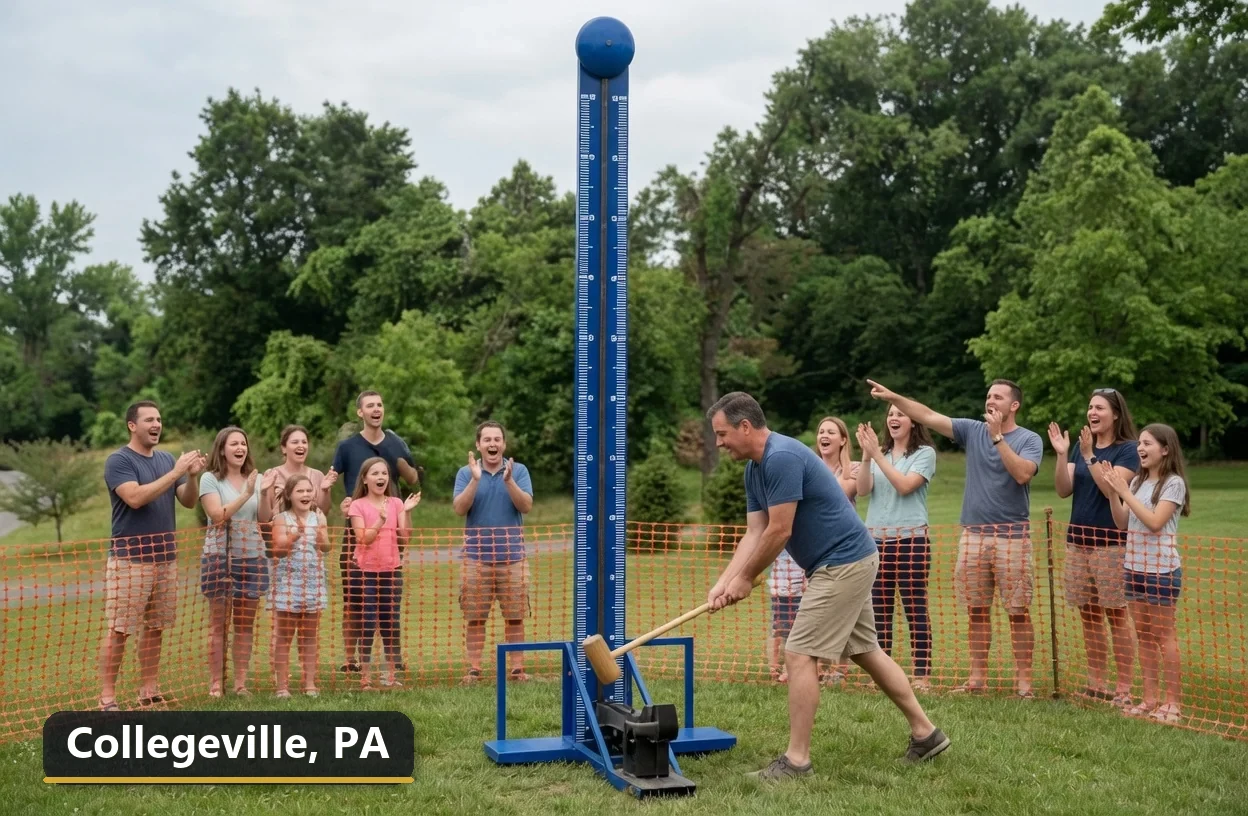 High striker carnival game rental in Collegeville, Pennsylvania for field days, parties and events