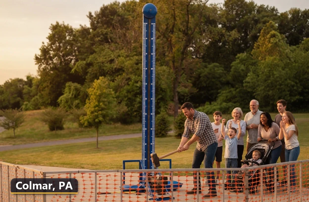 High striker carnival game rental in Colmar, Pennsylvania for field days, parties and events
