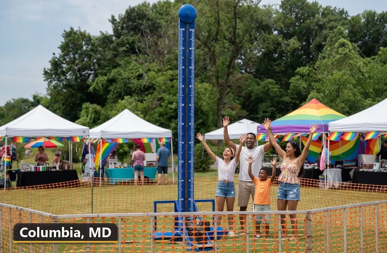 High striker carnival game rental in Columbia, Maryland for field days, parties and events