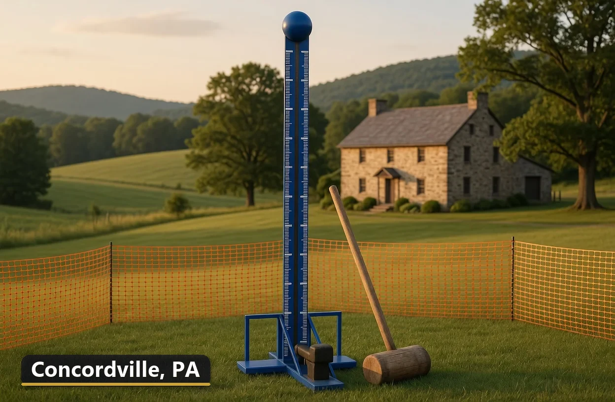 High striker carnival game rental in Concordville, Pennsylvania for field days, parties and events