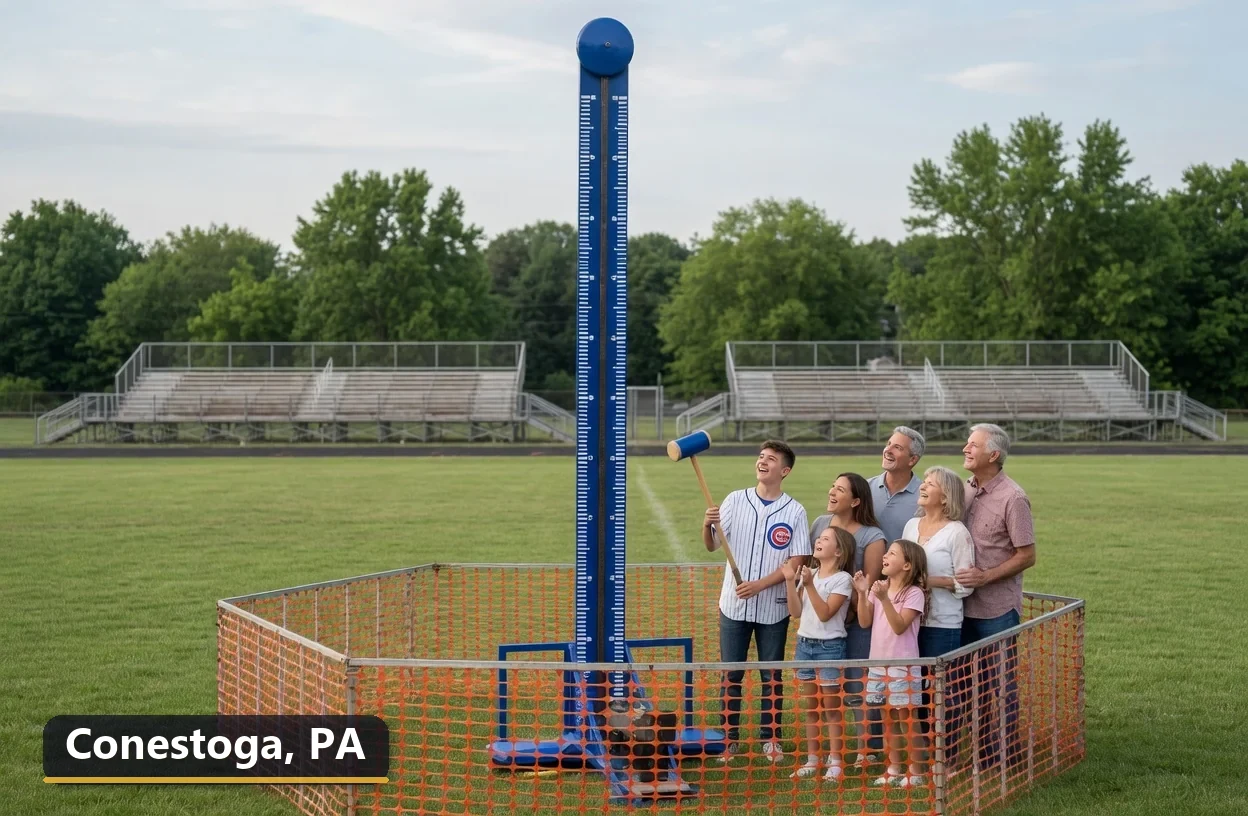 High striker carnival game rental in Conestoga, Pennsylvania for field days, parties and events