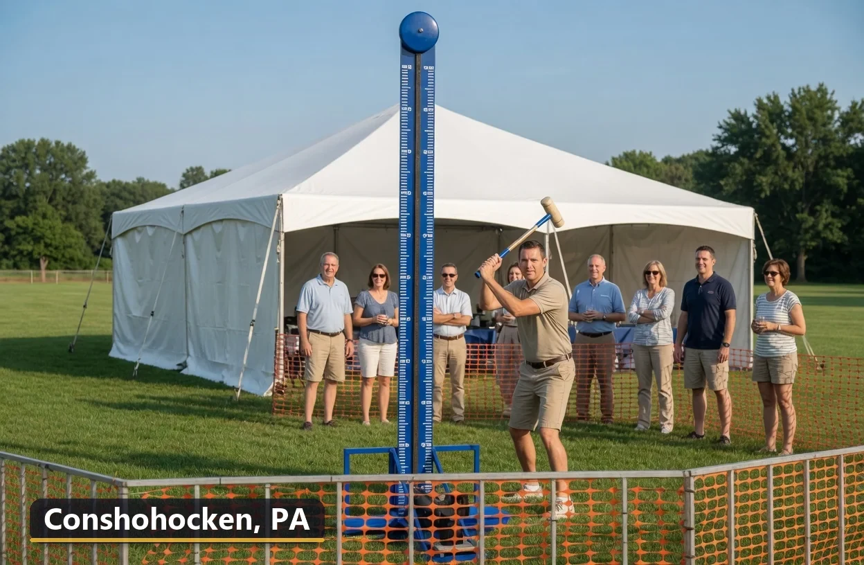 High striker carnival game rental in Conshohocken, Pennsylvania for field days, parties and events