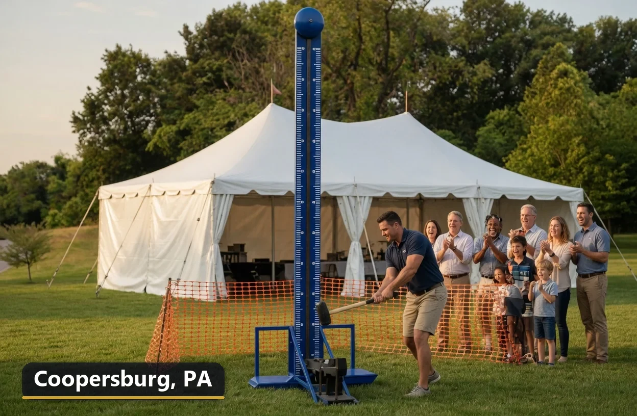 High striker carnival game rental in Coopersburg, Pennsylvania for field days, parties and events