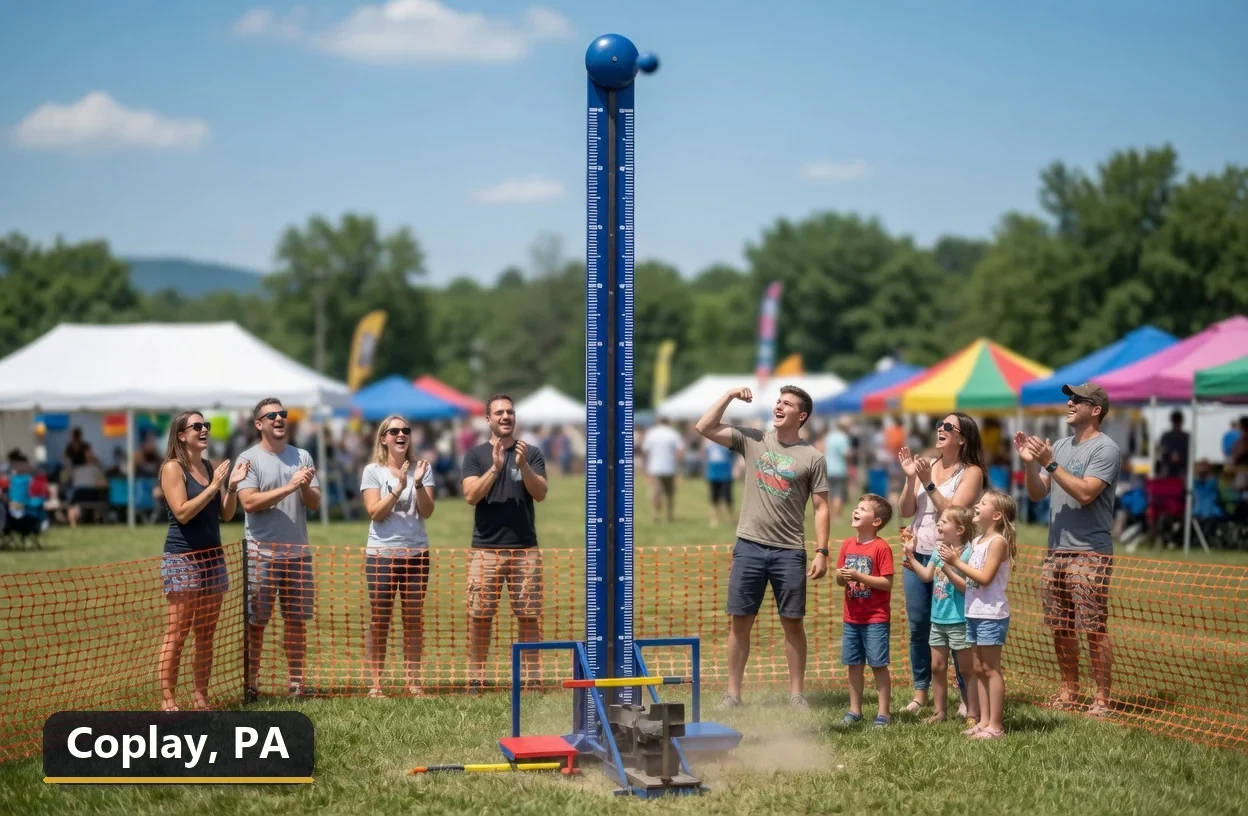 High striker carnival game rental in Coplay, Pennsylvania for field days, parties and events