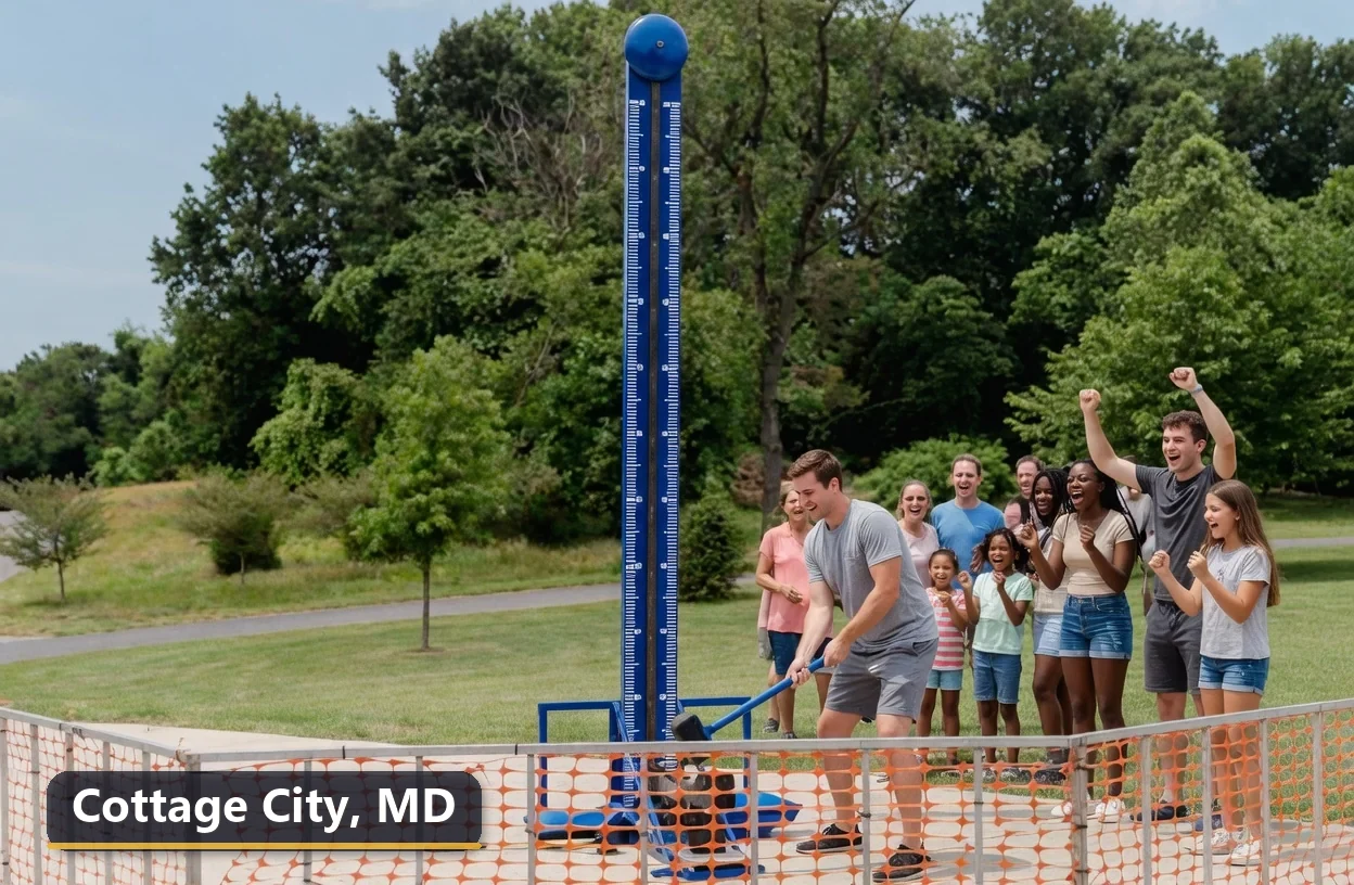High striker carnival game rental in Cottage City, Maryland for field days, parties and events