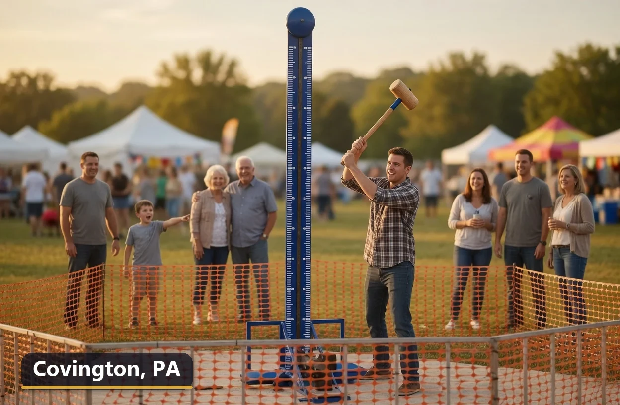 High striker carnival game rental in Covington, Pennsylvania for field days, parties and events