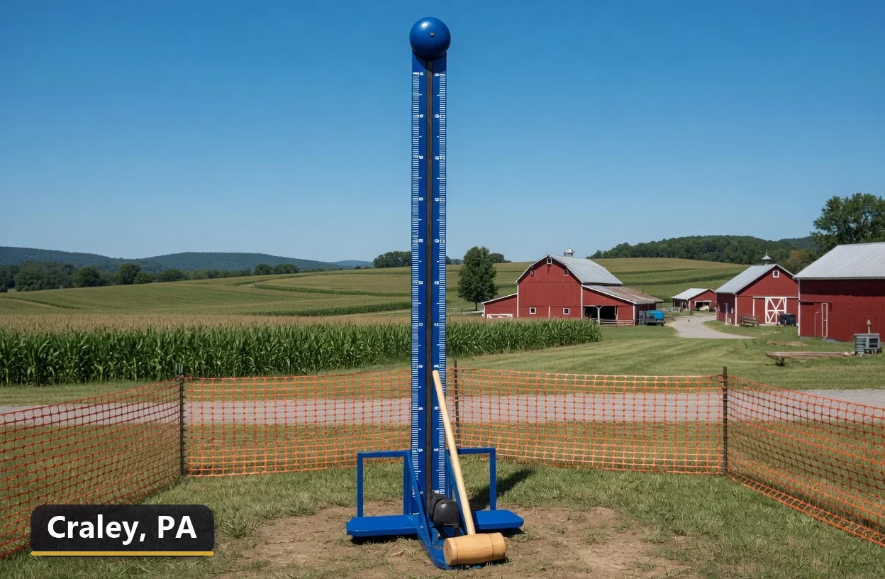 High striker carnival game rental in Craley, Pennsylvania for field days, parties and events