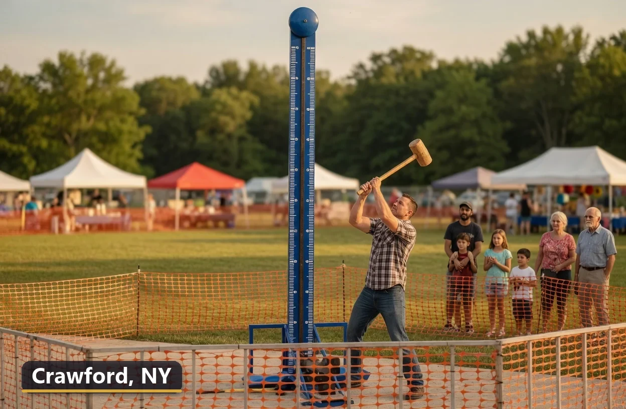 High striker carnival game rental in Crawford, New York for field days, parties and events